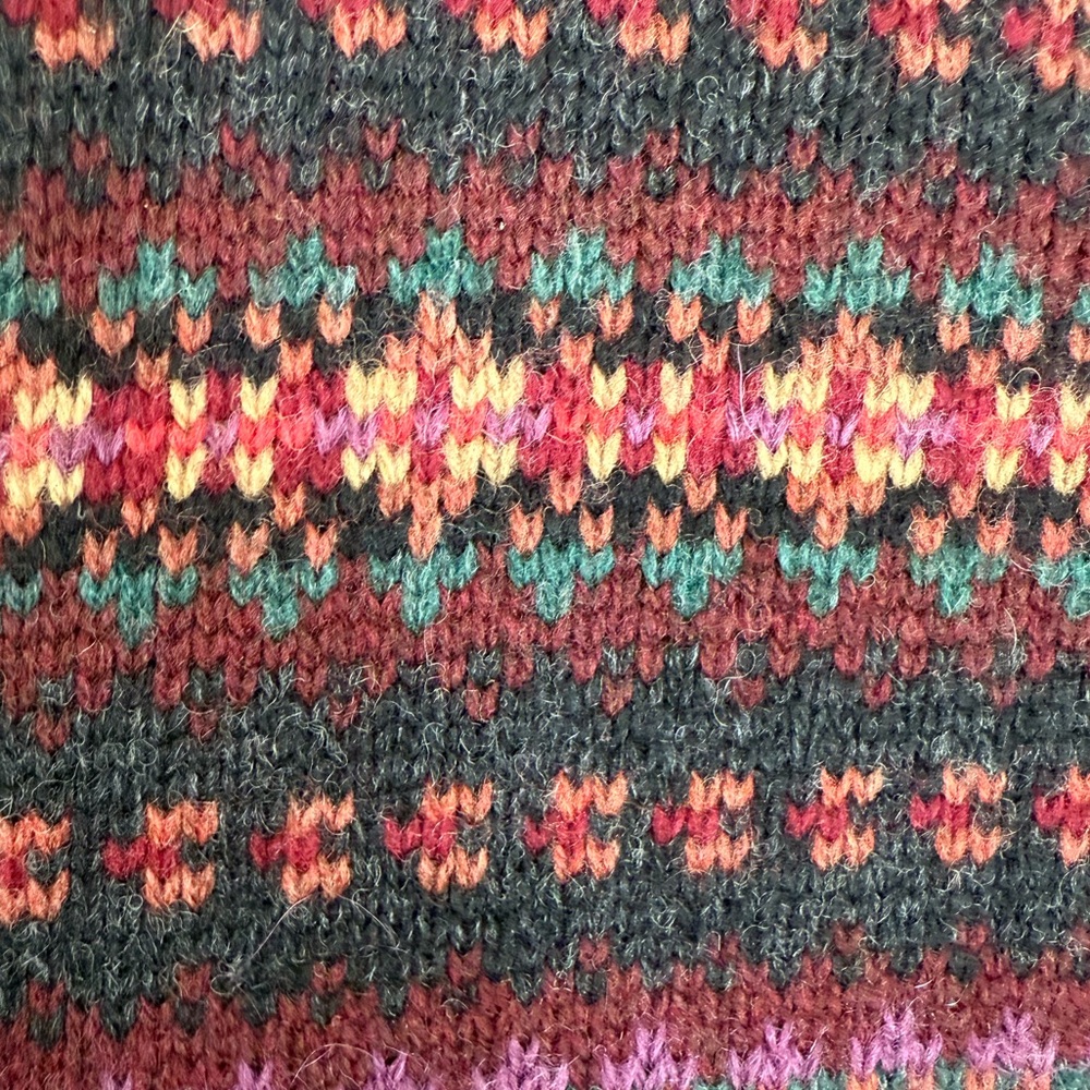 Lauren Ralph Lauren Wool Cardigan Sweater Car Coat Vintage Y2K Fair Isle Country - Picture 10 of 15